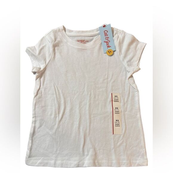 👕 nwt cat & Jack small white tshirt - Picture 1 of 1